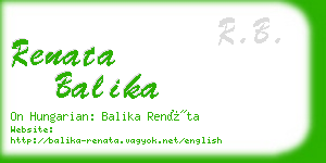 renata balika business card
